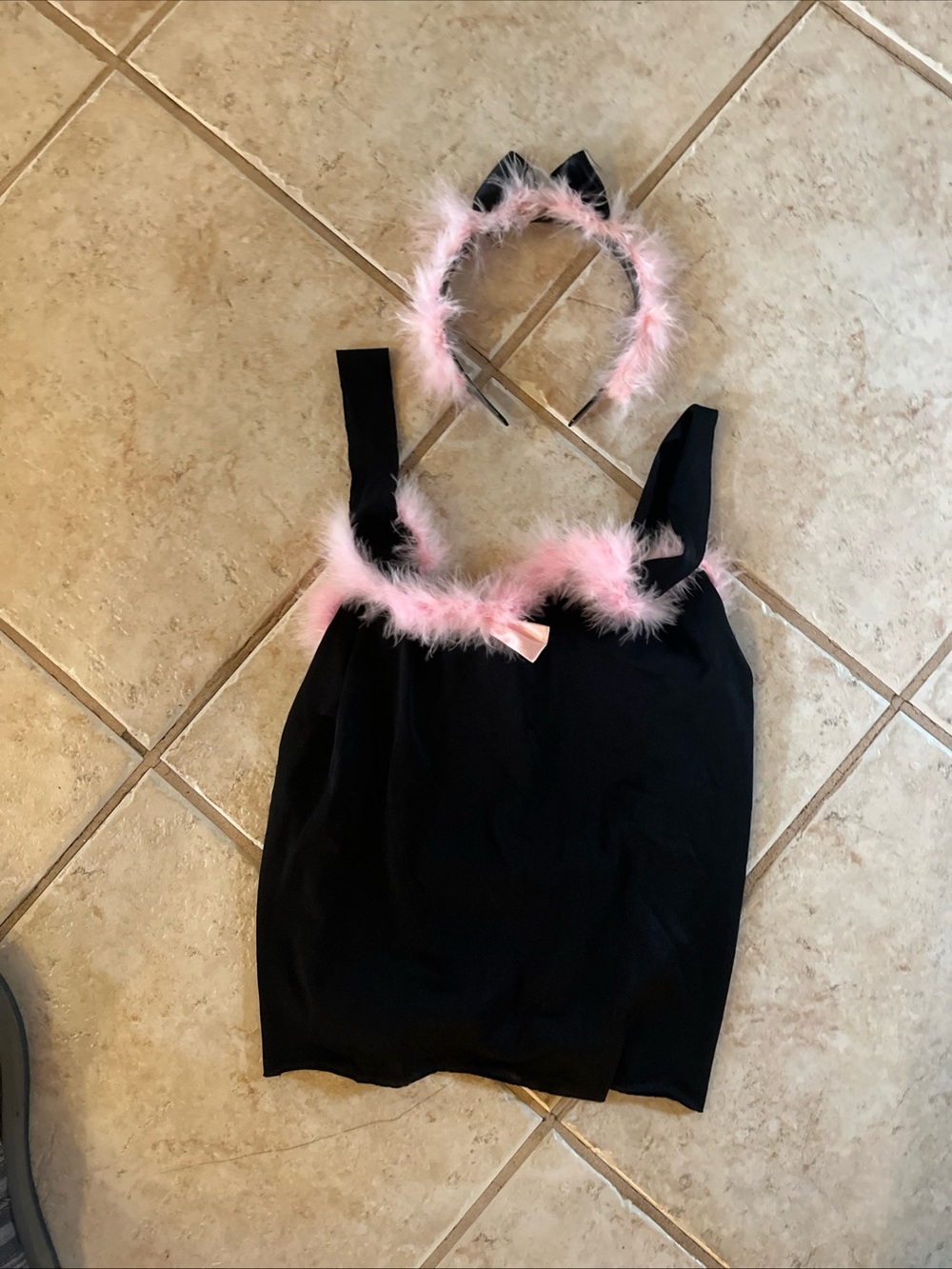 halloween costume vtg 90s new kitten top w/headband ears toddler 4-5yrs